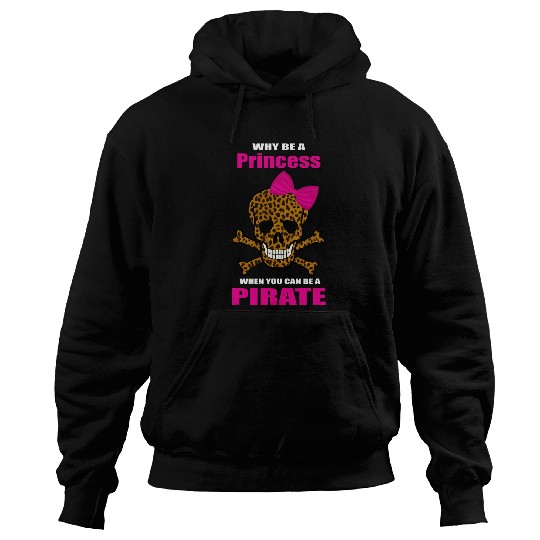 Leopard Print Pink Bow Pirate Princess Skull And Crossbones Hoodies