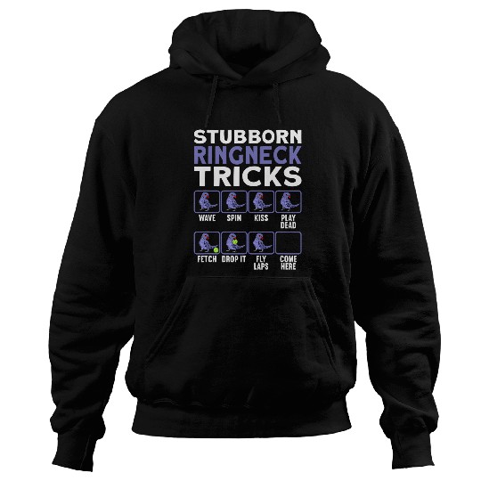 Stubborn Ringneck Parrot Tricks I Violet Indian Ringneck Hoodies