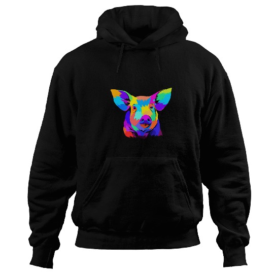 Pop Art Pig Farm Animal Pork Pig Showing Pig Lover Farmer 21 Hoodies