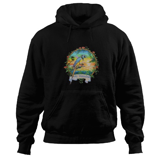 St  Thomas USVI vintages Tropical Parrot Vacation Hoodies