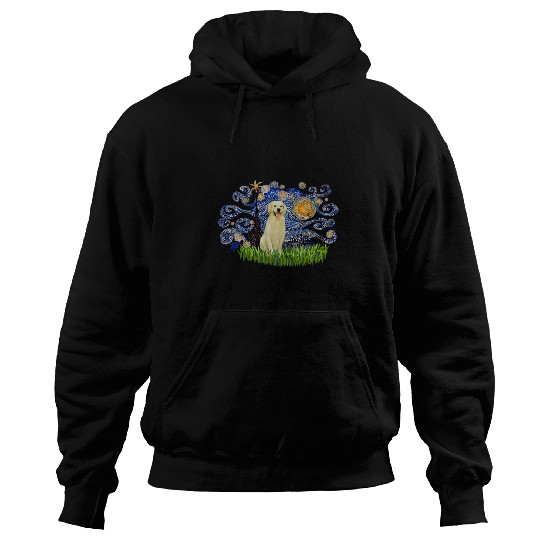 Golden Retriever Starry Night Famous Painting Dog Lover Hoodies