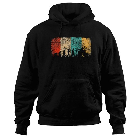 Funny Drummer Evolution vintages Musician Drums Music Pride Hoodies