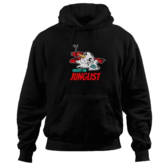 Junglist Christmas Rave Snowman Drum And Bass DnB Hoodies