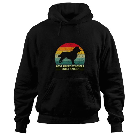 Mens Funny vintages bests Great Pyrenees Dad Ever Fathers Day Hoodies