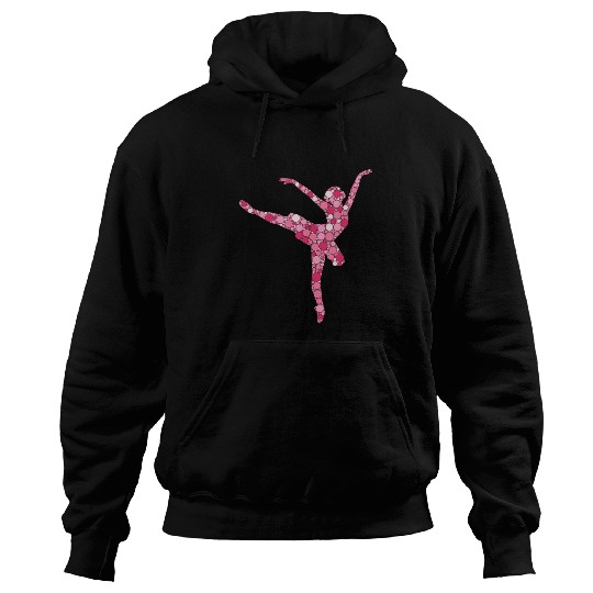 Cute Ballerina Silhouette Colorful Polka Dots Happy Dot Day Hoodies