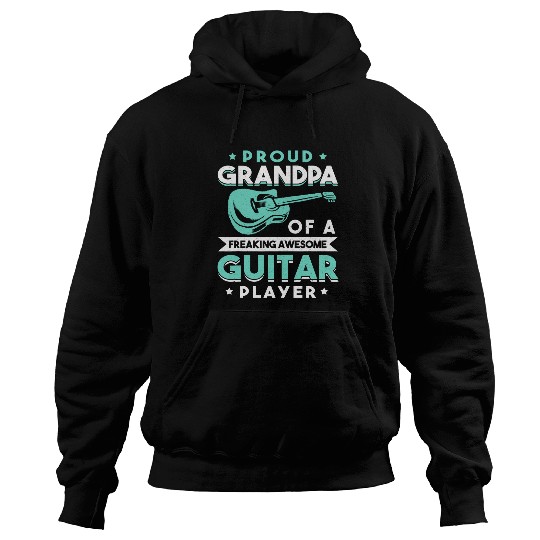 Electric Guitar Player Guitarist Grandpa Music Grandfather Hoodies