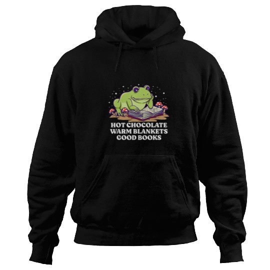 Hot Chocolate Warm Blankets Good Books Reading Bookworm 1 Hoodies