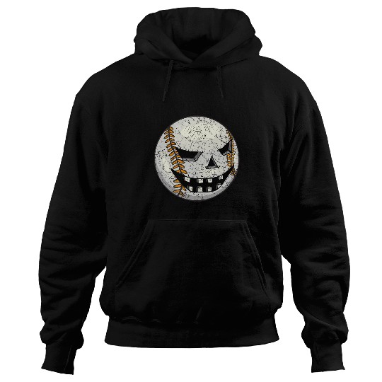 Boys Halloween Jack O Lantern Baseball Player Coachs Pitcher 1 Hoodies