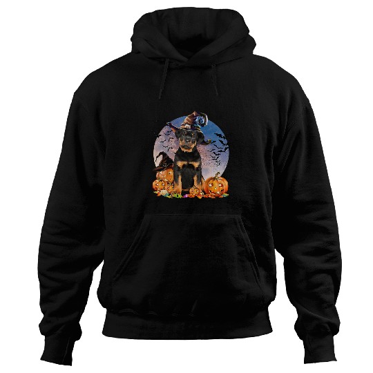 Dog Rottweiler Halloween Rottweiler Jack O Lantern Pumpkin Moon 64 Hoodies