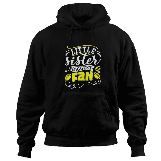 Little Sister Biggest Fan Softball Lovers Players Leopard Hoodies