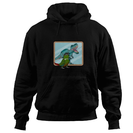 Parrot 2T Rexs Reflection I Green Cheek Conure Hoodies