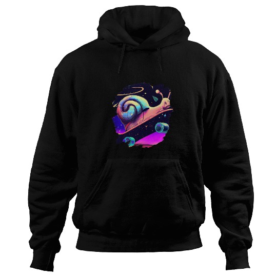 Snail Skateboarding Outer Space Retro vintages Skater Snails Hoodies