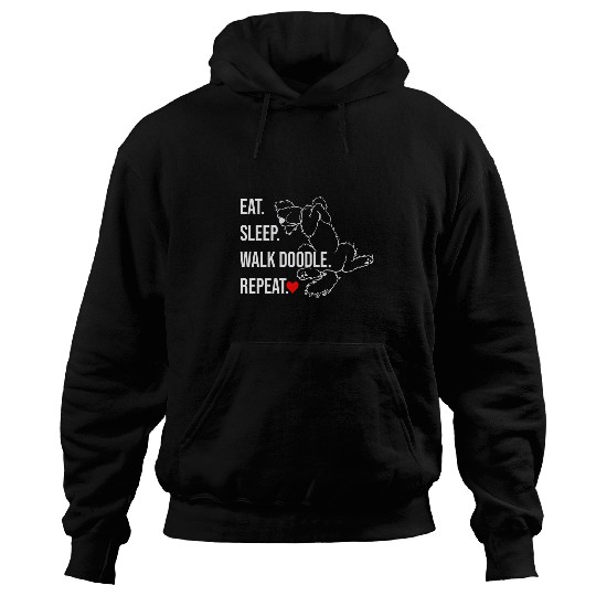 Funny labradoodle dog  eat sleep repeat  Animal lover Hoodies