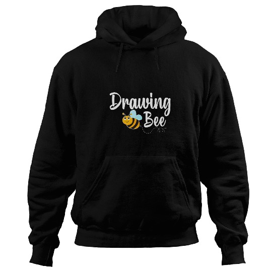 Drawing Bee Drawing Artist Funny Bumblebee Hoodies