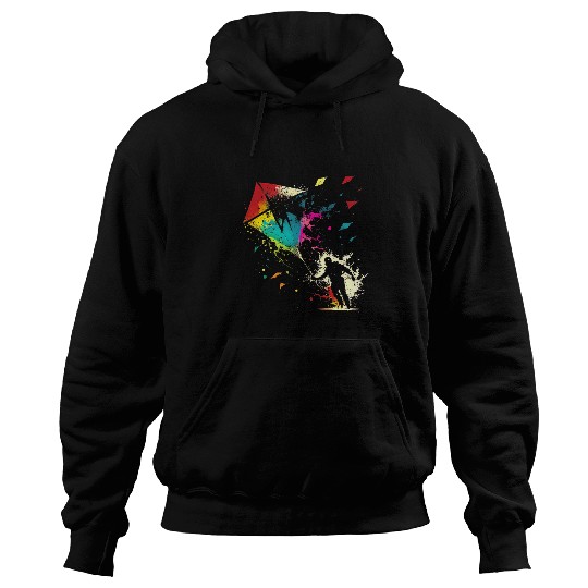 Flying Dragon Delta Kite Splash Art Kite Flying Wind Hoodies