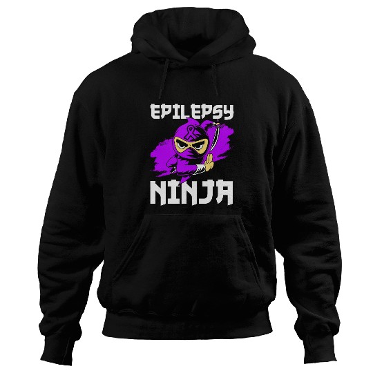 Epilepsy Ninja Shinobi I Wear Purple Epileptic Seizure Hoodies