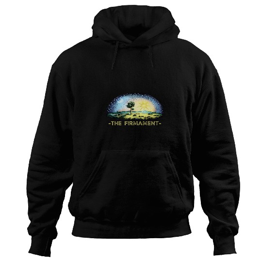 Flat earth model with dome 2Firmament flat earth Hoodies