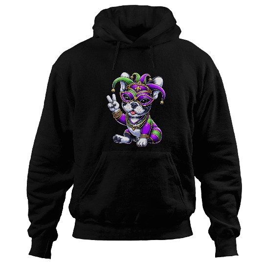 French Bulldog Mardi Gras Dog Costume Funny Hoodies