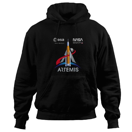 Lacrosse Gift NASA Artemis Mission SLS Worm and ESA Logo 21 Hoodies