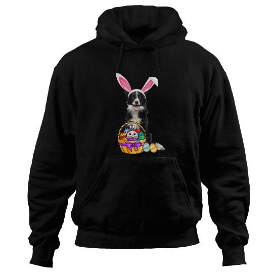 Easter Egg Funny Border Collie Easter Hoodies