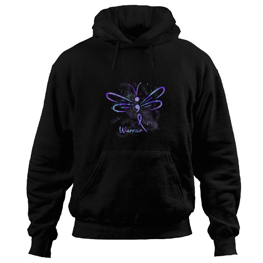 suicides Prevention Awareness Dragonfly Semicolon 24 Hoodies