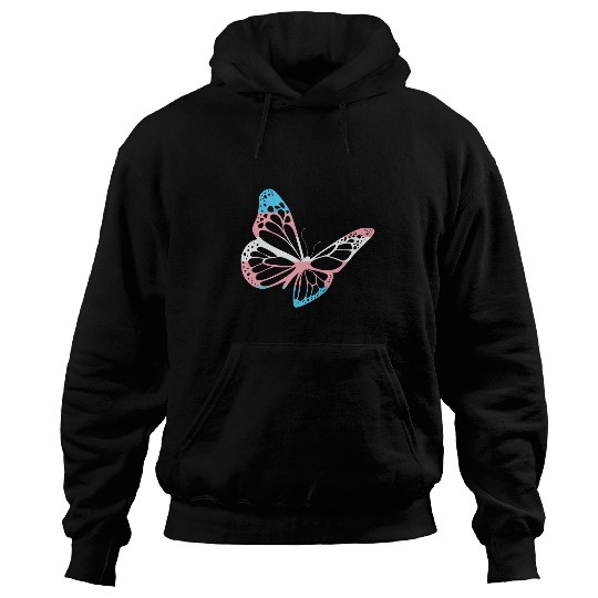 Transsexual Flag Half Butterfly LGBTQ Transgender Equality Hoodies