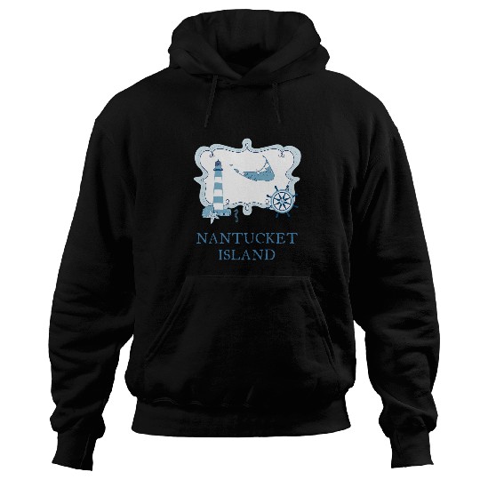 Nantucket Summer Style Clothing Light House and Wheel Hoodies