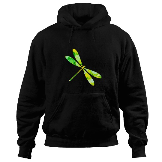 Pretty Green and Yellow Dragonfly Hoodies
