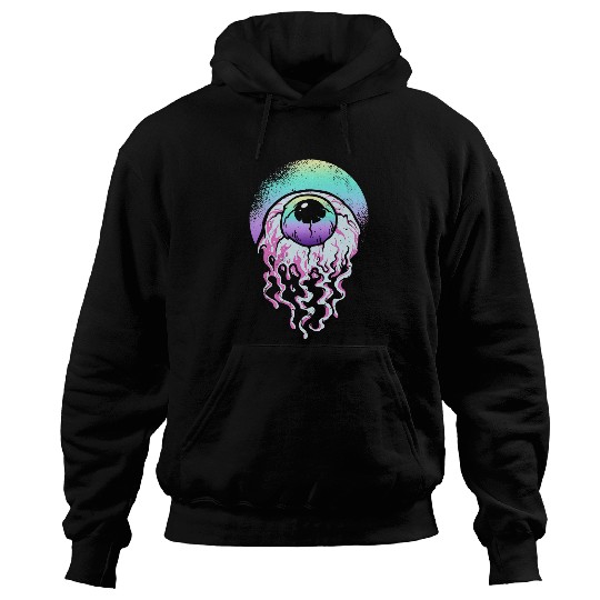 Horror Eyeball Pastel Goth Aesthetic Gothic Emo Hoodies