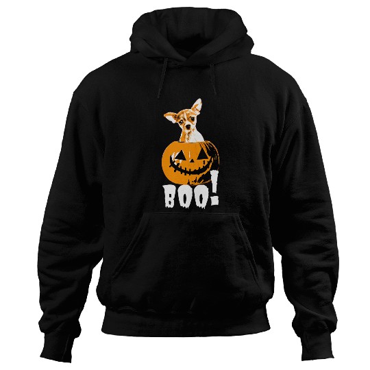 Halloween Chihuahua Dog Halloween Pumpkin Boo 1 Hoodies
