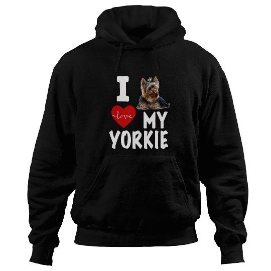 I Love My Yorkie Dog Pet Lover Yorkshire Terrier Apparel Hoodies