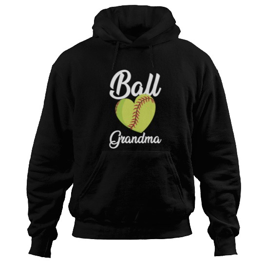 Mothers Day Softball Player Nana Ball Grandma Softball Hoodies