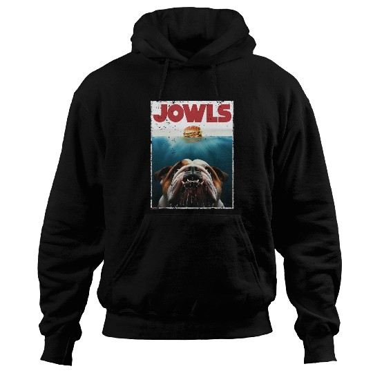 Funny English Bulldog Jowls Burger Bully Dog Mom Dog Dad Hoodies