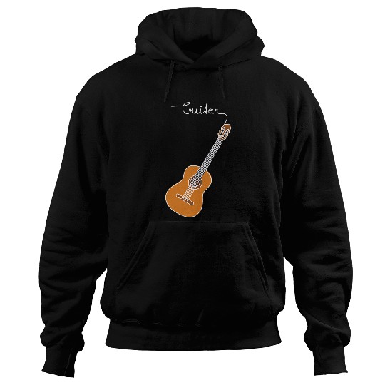 MUSICONPRINT GUITAR LINE ART Musicians Band Orchestra Hoodies