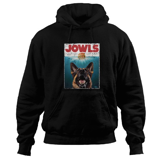 Funny German Shepherd Jowls Hamburger GSG Dog Mom Dog Dad Hoodies