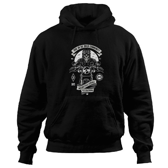 Ride Or Die Biker Community Motorcycle Legend Hoodies