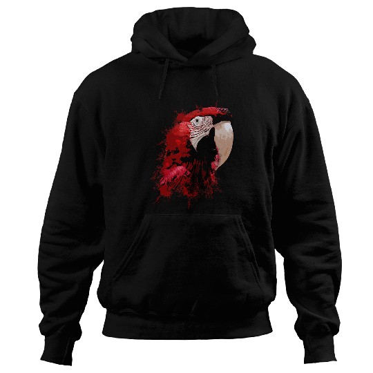 Red Maukee 2Parrots Cockatoo Bird Lover Pet Parrot Hoodies