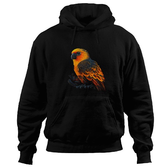 Sun Conure Bird Native American Northwest Tribal Graphic Hoodies