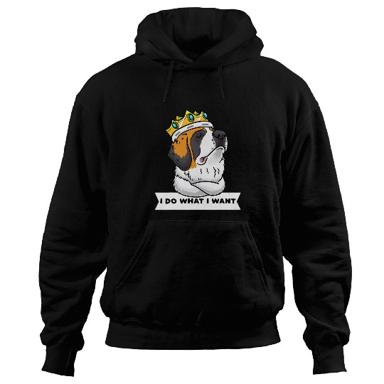 Saint Bernard St  Bernard Dog With Crown Hoodies