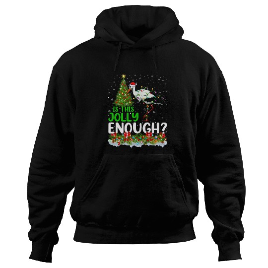 xmass Lighting Tree Is This Jolly Enough Stork Bird Christmas Hoodies