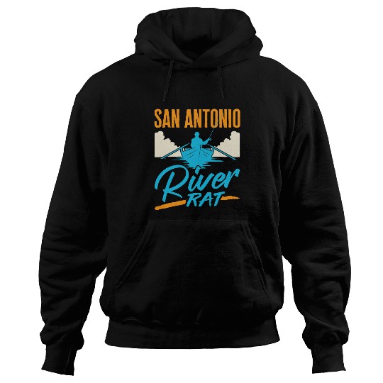 San Antonio River Rat Rafting Canoeing Fishing Boating Hoodies