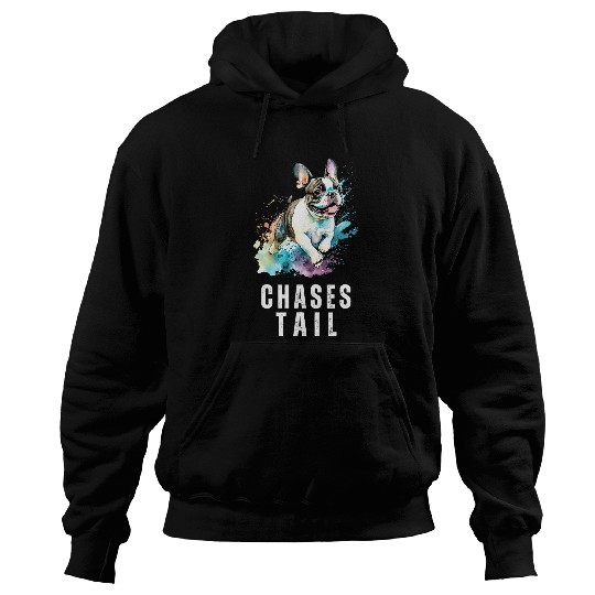 Funny Frenchie Chases Tail Funny French Bulldog 9 Hoodies