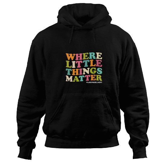 Retro Groovy Wavy Where Little Things Matter nurses Week 2 Hoodies