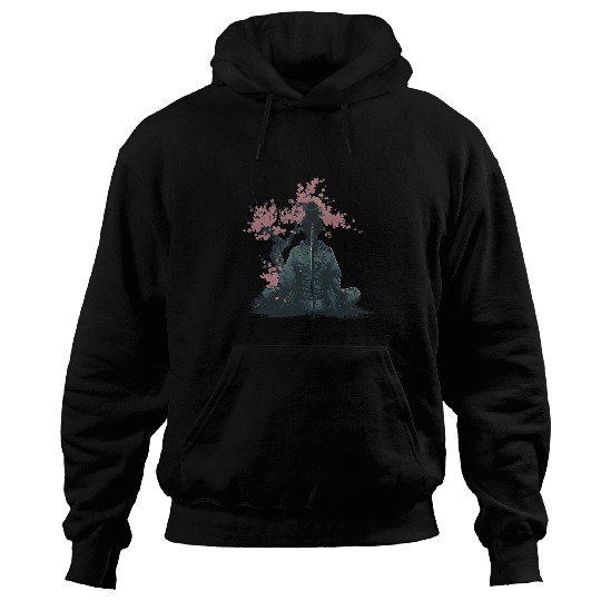 Japanese Geisha Sakura Cherry Blossom Japanese Samurai Girl Hoodies