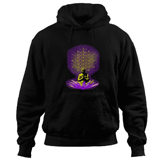 Monk Lotus Tetrahedron Flower Of Life Hoodies