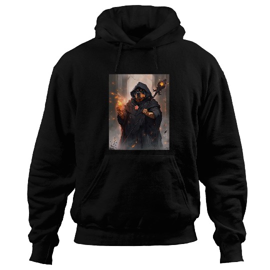 Rottweiler Wizard Funny Dog Magic Hoodies