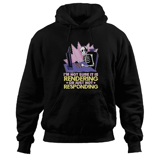 Movie Film Editor Rendering 1 Hoodies