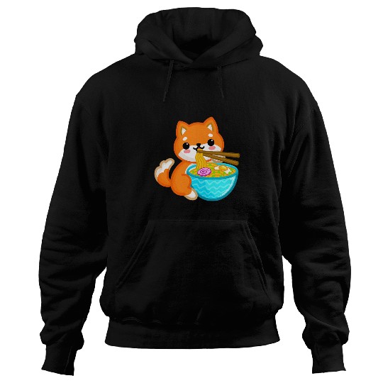 Dog Shiba Inu Ramen Kawaii Dog Japanese Anime Teen Girl Kids Hoodies
