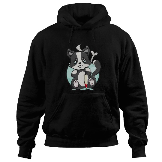 Halloween Border Collie Herding Dog Cute Anime Horror Hoodies