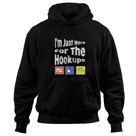 Discover Im Just Here For The Hookups Funny Camp RV Camper Camping 10 Hoodies
